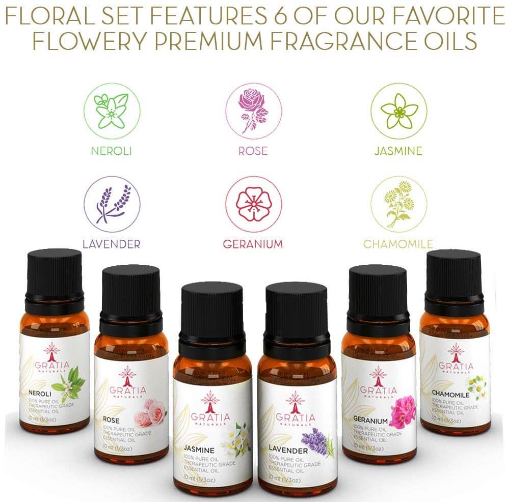Essential Oil Floral Set – Gratia Naturals1
