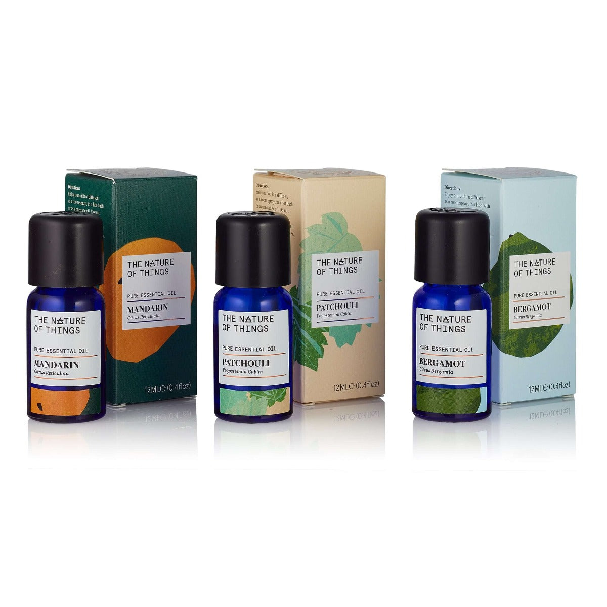 Mandarin, Patchouli and Bergamot Essential Oils from The Nature of Things